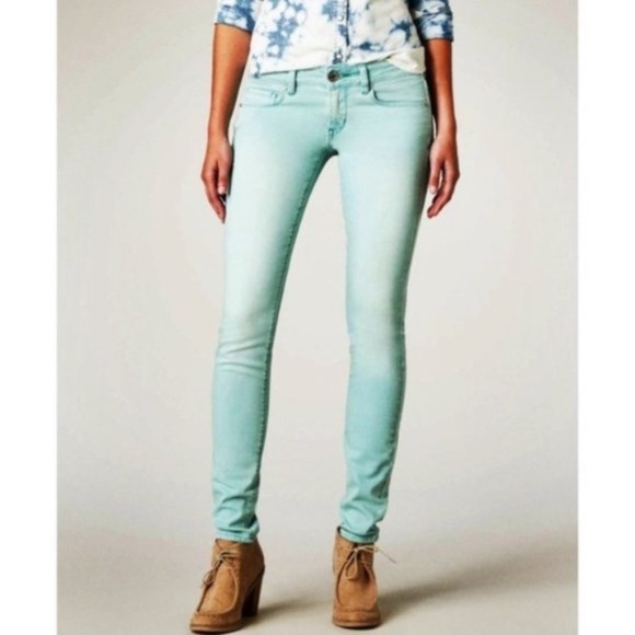 American Eagle Outfitters Denim - American Eagle Skinny Jeans SZ 14 Mint Green Blue